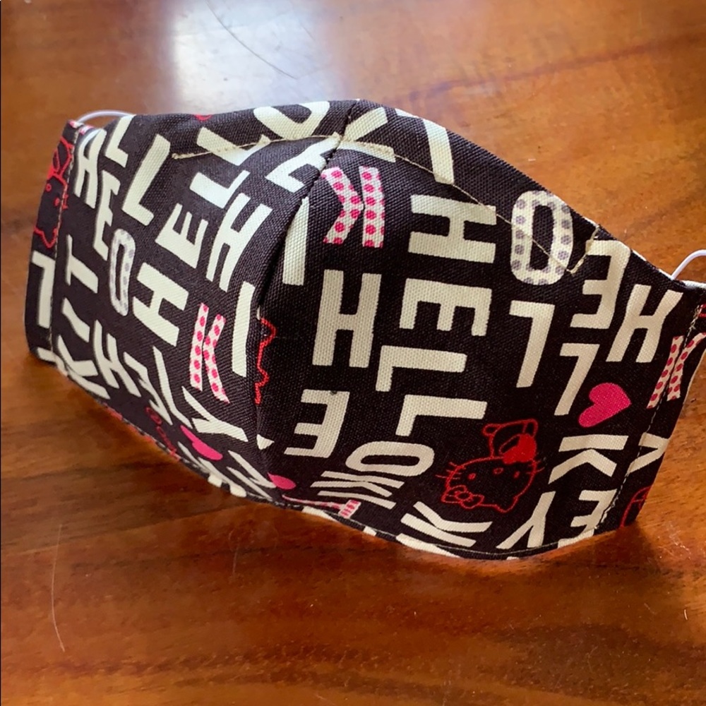 Hello Kitty Face Mask with filter pocket and wire